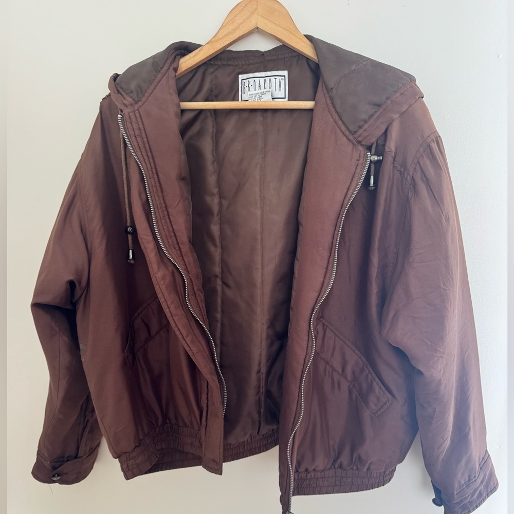Vintage BB Dakota Brown Hooded Jacket